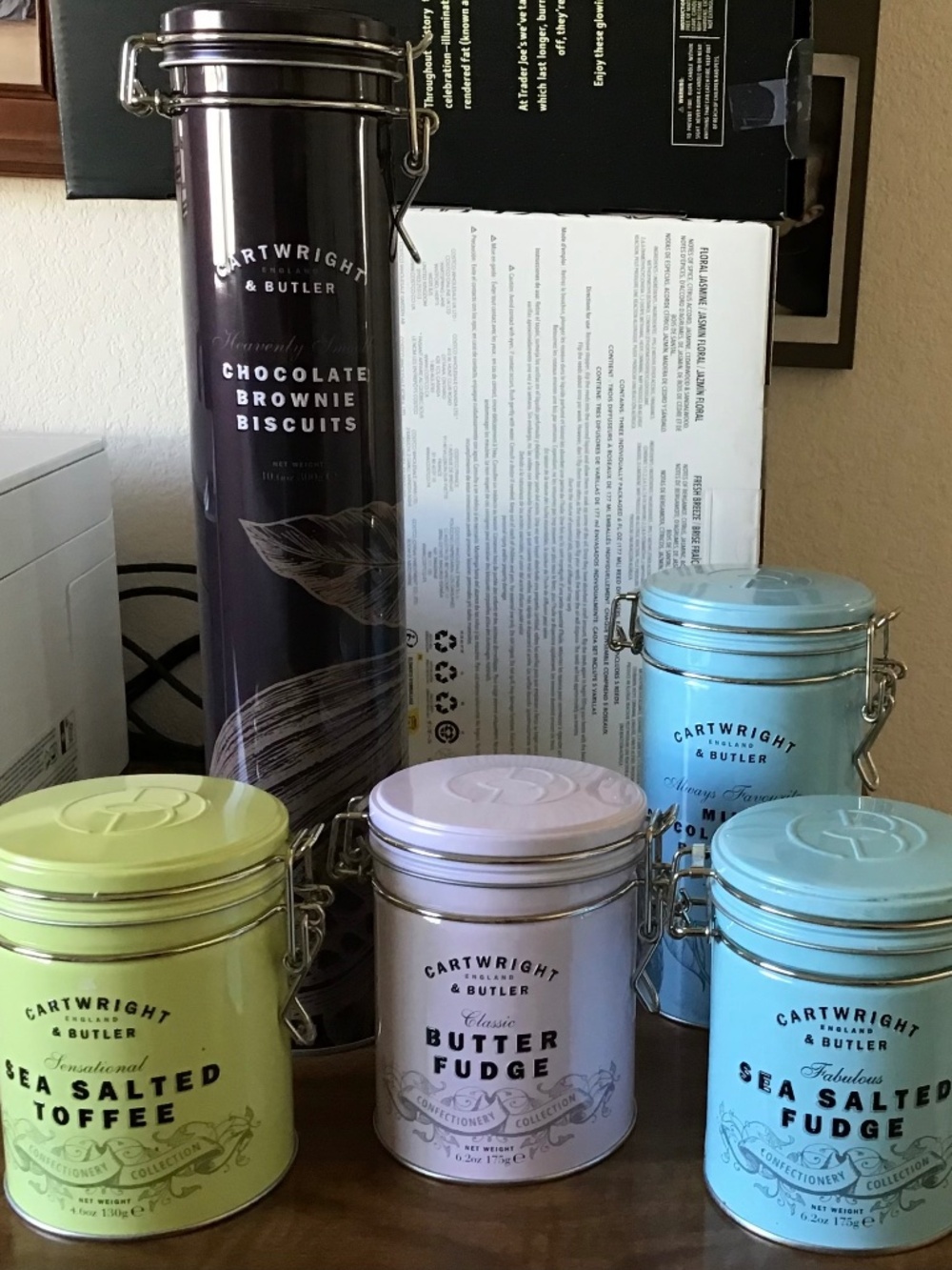 Mint Condition - Cartwright & Butler  - Empty Tin Containers - Set of  FIVE